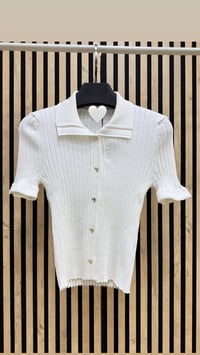 Düğme Detaylı Polo Yaka Triko
