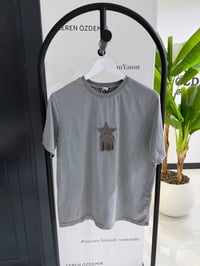 Gri Taş İşlemeli Tshirt