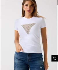 Gue Gold Logo Premium Beyaz Tshirt