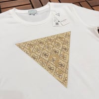 Gue Gold Logo Premium Beyaz Tshirt