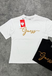 Gue Gold Script Logo Tshirt 
