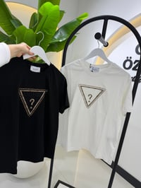 Gue Üçgen Marka Tshirt Beyaz