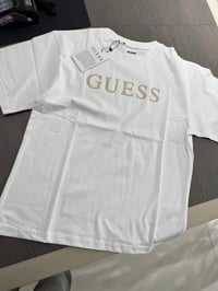 Gue Yazı Detaylı Beyaz Tshirt