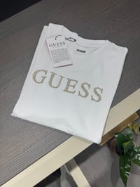 Gue Yazı Detaylı Beyaz Tshirt