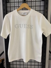 Gue Yazı Detaylı Beyaz Tshirt