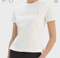 Gue Yazı Detaylı Beyaz Tshirt