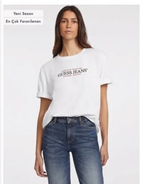 Gue Yazı Logo Detaylı Tshirt