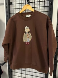 Kahverengi Köpekli Sweatshirt