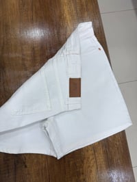 Premium Denim Şort Beyaz