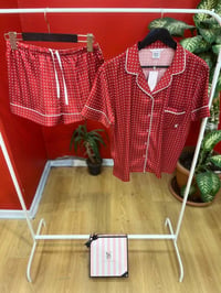 VS Saten Şort Gömlek Pijama Takımı