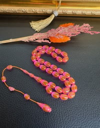 Beyzi Model Neon Pembe Renk Eski Alman Katalin Tesbih