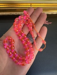 Beyzi Model Neon Pembe Renk Eski Alman Katalin Tesbih