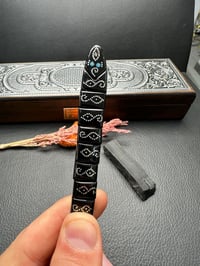Gümüş İşlemeli Erzurum Oltu Taşı Balık Tesbih