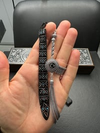 Gümüş İşlemeli Erzurum Oltu Taşı Balık Tesbih