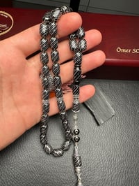 Kapsül Model Gümüş İşlemeli Erzurum Oltutaşı Tesbih