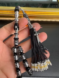Kapsül Model Gümüş İşlemeli Erzurum Oltu Tesbih