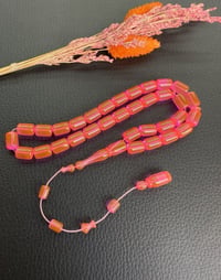 Kapsül Model Neon Pembe Eski Alman Katalin Tesbih