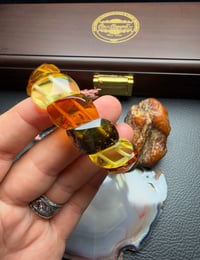 Karışık Şeffaf Renk Damla Kehribar Bileklik