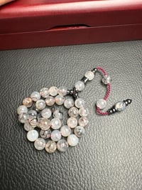 Küre Model Damarlı Akik Doğal Taş Tesbih