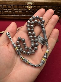 Küre Model Gümüş İşlemeli Kuka Tesbih
