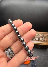Küre Model Hematit Doğal Taş Bileklik
