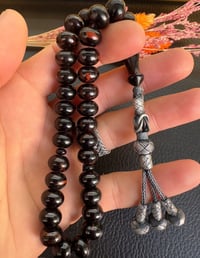 Mercimek Model Hareli Sıkma Kehribar Tesbih