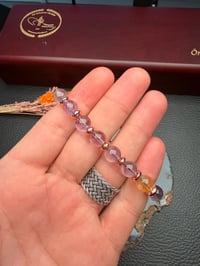 Orijinal Doğal Taş Sitrin ve Ametist Dizayn Bileklik