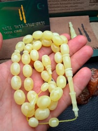 Osman Kiraz Usta İşi Badem Model Kaya Damla Kehribar Tesbih