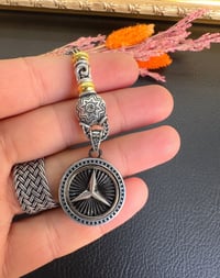 Özel Mercedes Logo Tasarım Tekli Gümüş Püskül