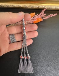 Özel Tasarım Ayyıldız Model Üçlü Gümüş Püskül