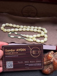 Serdar Aydın Usta İşi Badem Model Tek Kaya Damla Kehribar Tesbih