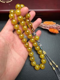 Yakup Kara  Traşlı Osmanlı Benzetme Çubuk Sıkma Kehribar Tesbih