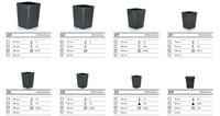 5 Adet Kare Saksı 0,22 Litre