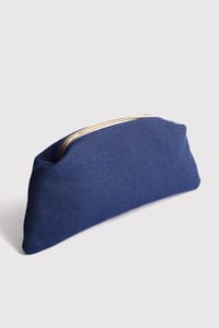 Denim Kadın Mavi Clutch Portföy Çanta