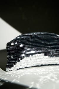 Gümüş Payetli Clutch Abiye Çanta