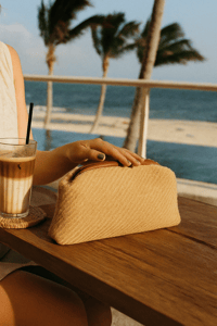 Taba Jüt Clutch Portföy Hasır Çanta