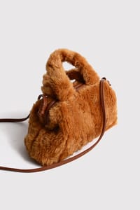 Taba Peluş Tote El ve Omuz Çantası