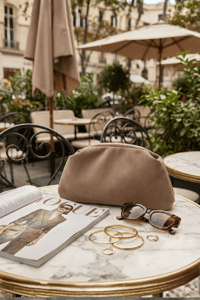Vizon Süet Deri Portföy Clutch Çanta