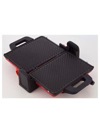 Akel AB680 1600W Kırmızı Tost Makinesi, Termostatlı, Granit Pişirme Yüzeyli