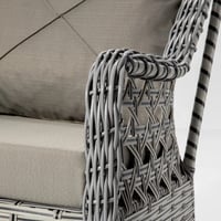 Anemon Gri 3+1+1+2 Puf Bahçe Balkon Oturma Takımı
