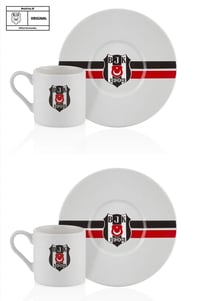Beşiktaş Çizgili 2 Li Fincan Takımı (Lisanslı)