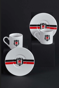 Beşiktaş Çizgili 2 Li Fincan Takımı (Lisanslı)