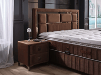 Brown Diamond XL Keten Lifli Organik Pedli Yatak