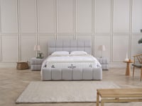 BUBBLEBED CloudDream Comfort Yatak Baza Başlık Seti – Bulut Yumuşaklığında Yatak, Sandıklı Hidrolik Baza, Dolgulu Başlık
