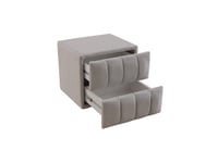 BUBBLEBED CloudSide Soft Komodin – Yumuşak Dokulu Kumaş, 2 Çekmeceli, Premium Seri
