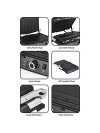 Conti CG-320 Bestost 2000 Watt Izgara Ve Tost Makinesi Siyah