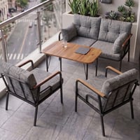 Ekon Gri 2+1+1 Bahçe Balkon Takımı