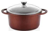 Falez Sedef 22 Cm Döküm Granit Bordo Derin Tencere