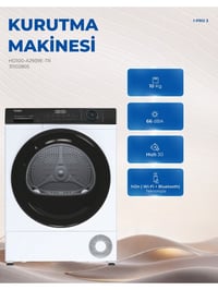 Haier HD100-A2939E-TR 10 kg Wi-Fi Bağlantılı Isı Pompalı Kurutma Makinesi