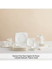 Karaca Fine Pearl Agate 26 Parça 6 Kişilik Kahvaltı Takımı Gold